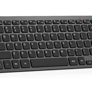 Arteck 2.4G Wireless Keyboard Ultra Slim and Compact Keyboard in black